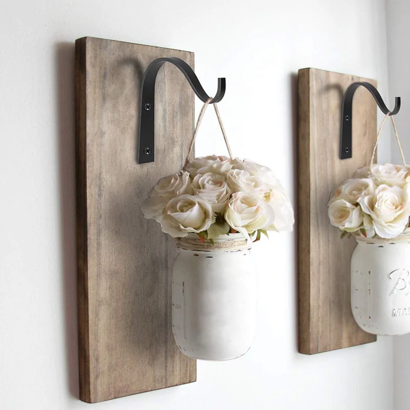 

10pcs Iron Hanger Wall Hooks for Hanging Lantern Planter Coat Rustic Home Decor --M25