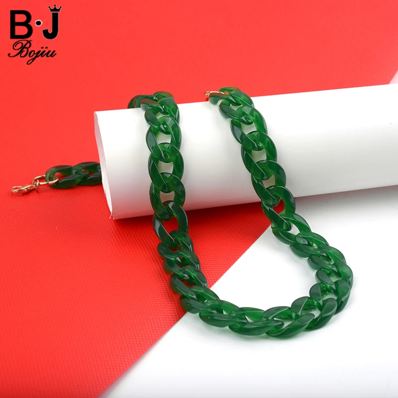 Женское Ожерелье-чокер BOJIU ожерелье из смолы с удлиненной цепочкой цепочка-чокер