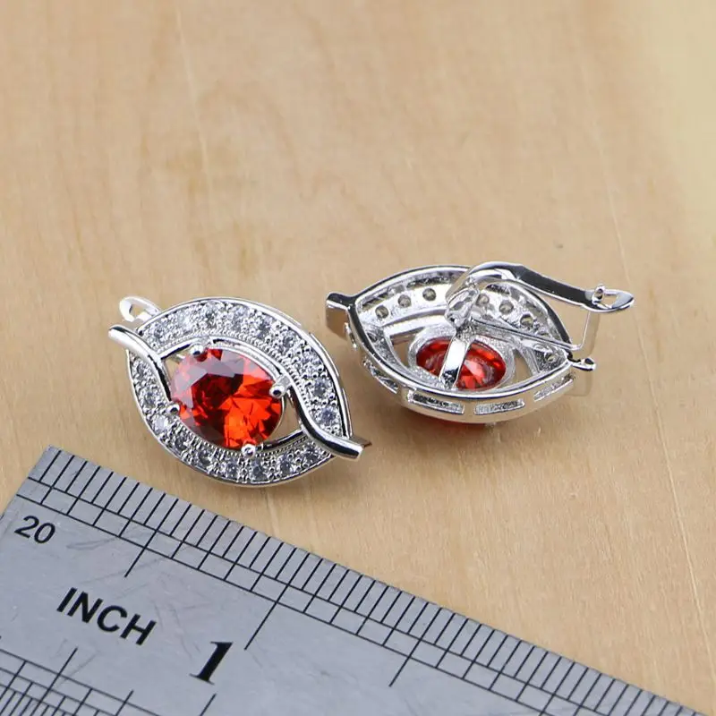 Винтажное ювелирное изделие из стерлингового серебра 925 пробы с красным