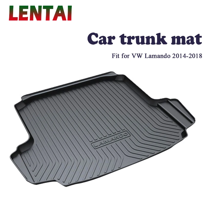 EALEN 1PC Car rear trunk Cargo mat For VW Lamando 2014 2015 2016 2017 2018 Boot Liner Tray Waterproof Anti-slip mat Accessories