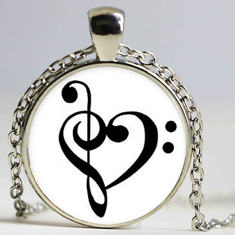 Новый высоких и низких частот скрипичный ключ ожерелья с логотипом Подвески