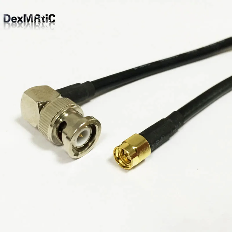 Беспроводной соединительный кабель с разъемом SMA папа на разъем BNC прямоугольный