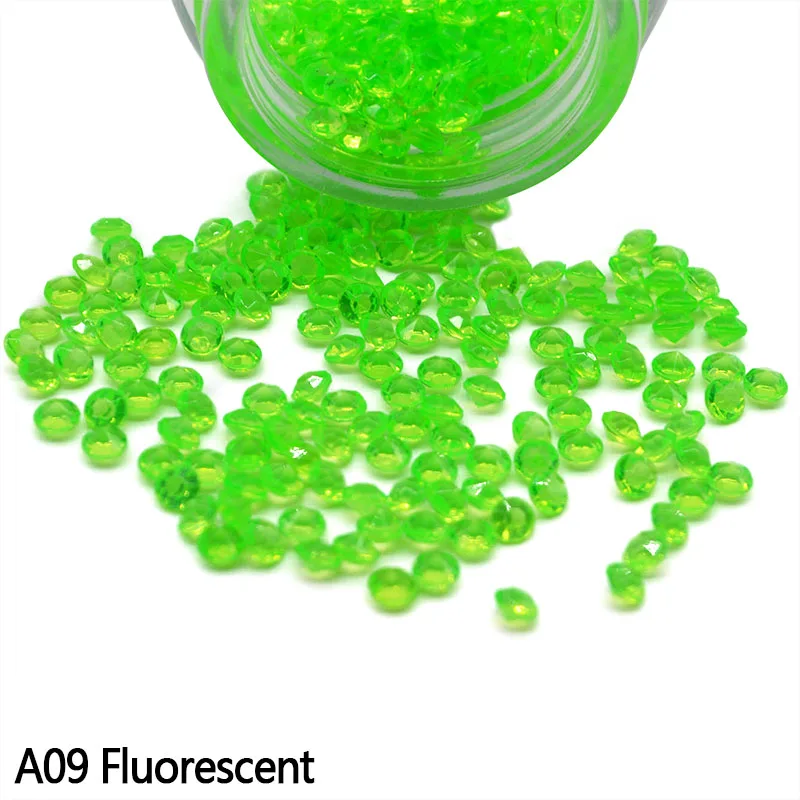 Fluorescent 1000 шт/партия украшения стола мини прозрачные акриловые стразы конфетти свадебные ремесла Разбрасыватели конфетти для стола вечерние праздничные принадлежности - Цвет: Fluorescent