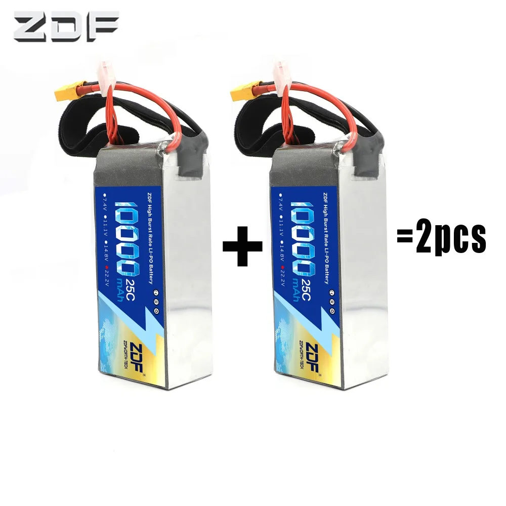 ZDF 2 шт. литий полимерный аккумулятор 22 в 10000 мАч 6S 25C 50C EC5 разъем для