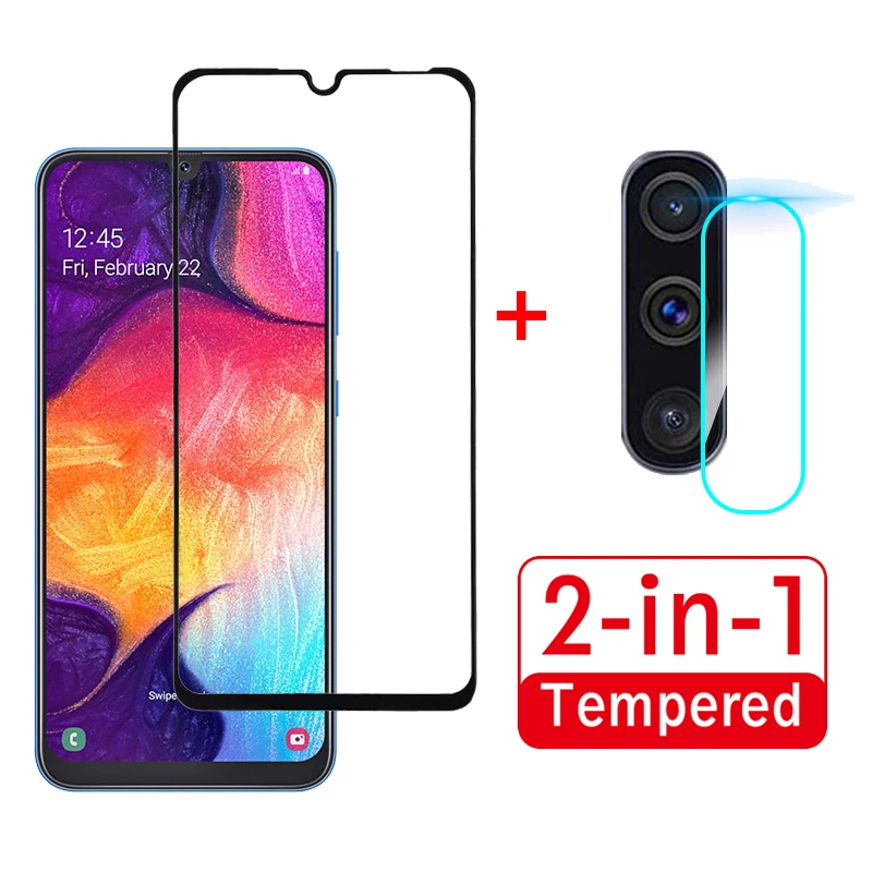 2 в 1 для Samsung Galaxy A50 2019 Защитная пленка объектива камеры защитное закаленное