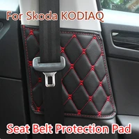 center pillar pad seat belt protector protector side edge pad pu for skoda kodiaq 2016 2017 2018 interior decoration accessories