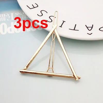 gold triangle 3pcs Заколки для волос для женщин и девочек, имитирующие жемчужные заколки для волос, свадебные заколки для волос, заколки для волос, инструменты для укладки, принадлежности для плетения G0302 - Цвет: gold triangle 3pcs