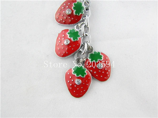 

HHH999 ( 1Pcs Enamel Colorful Strawberry Cartoon Keychain Male Women's Car couple Key Chain Key Ring For Christmas Gift