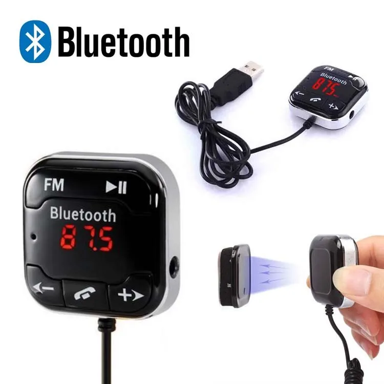 Bluetooth Car Kit FM Transmitter MP3 Player 3.5mm Audio AUX TF card Slots + Dual USB Charger +Magnetic sticker | Автомобили и
