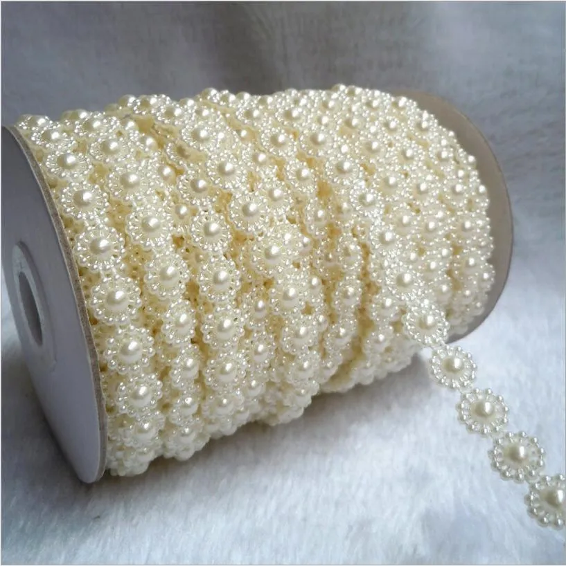 Рыболовная леска 5 ярдов искусственный жемчуг из АБС пластика цепочка с бусинами