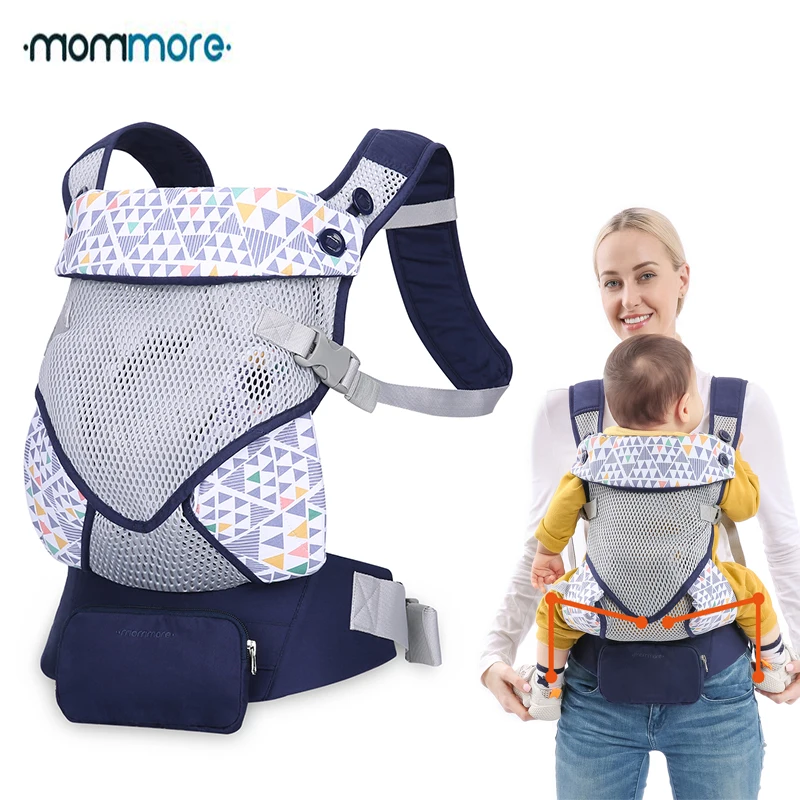 Mommore дышащая Сумка кенгуру эргономичная переноска для лета с нагрудниками