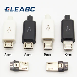 5-контактный разъем Micro USB для зарядки 4 в 1, 10 шт., белый, черный