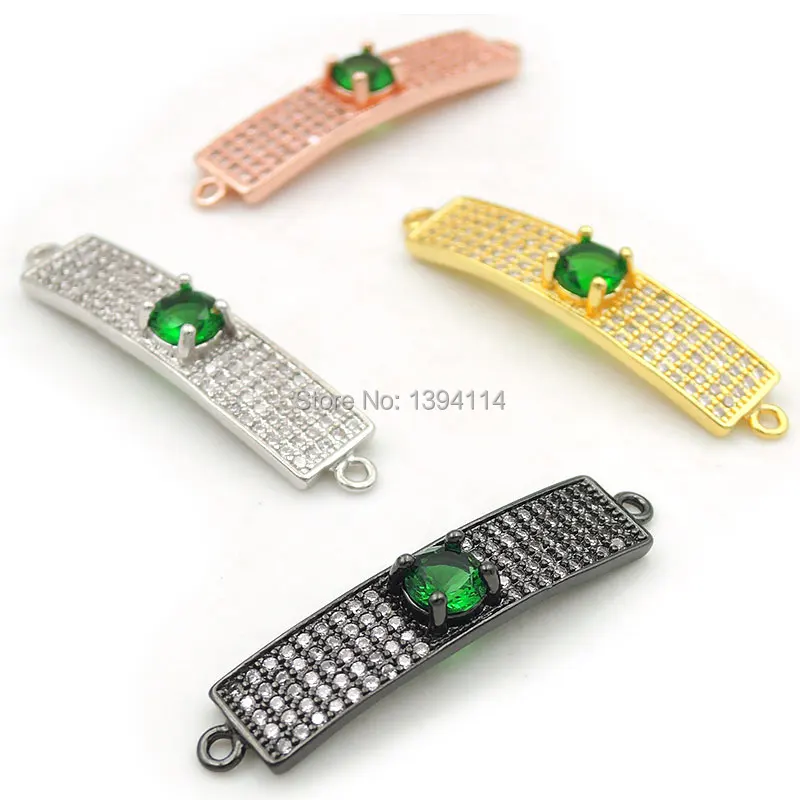 33*7*4 мм микро проложить чистый и зеленый CZ бар дуги разъемы подходят для мужчин