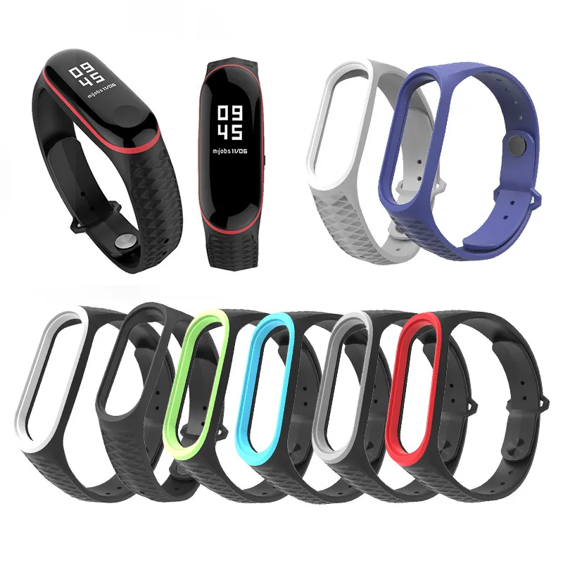 Choifoo для Xiaomi Mi Band 4 ремешок band 3 браслет силиконовый на запястье Смарт часы