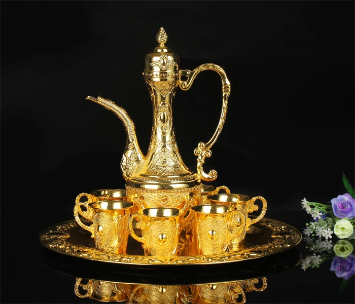 Цзя фарс сплав золота покрыты 8 раз вина костюм Европейский архаическим люкс