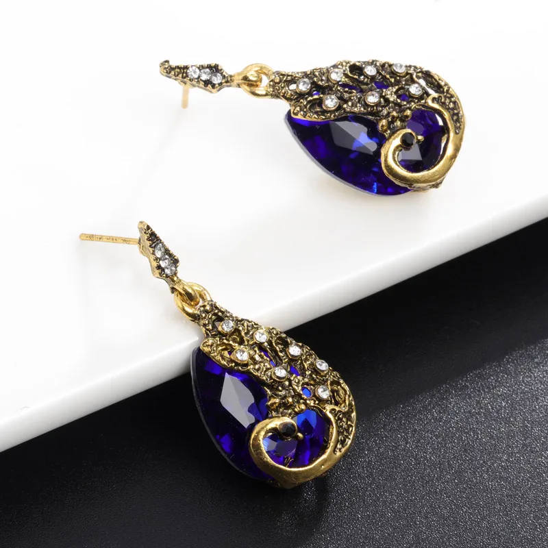 Женский винтажный ювелирный набор parure de bijoux в Дубае с кристаллами павлина