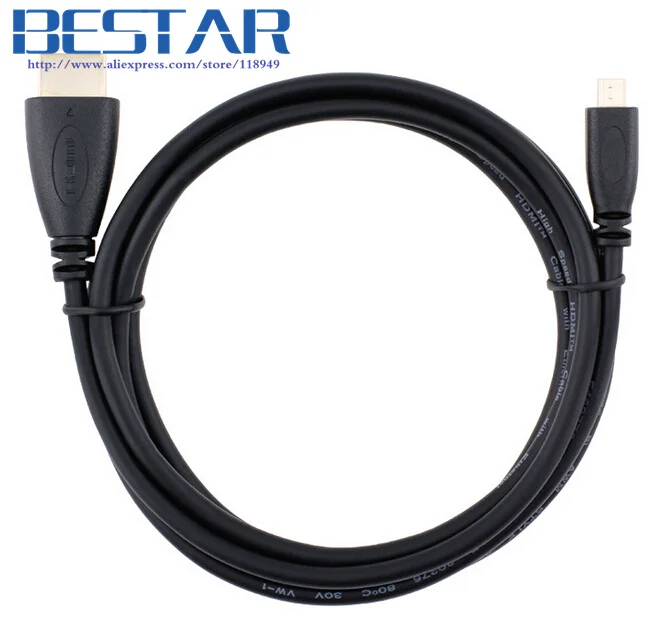 HDMI Micro hdmi V1.4 папа-папа микро Тип D к тип A кабель 1 м 5 8 3 1080p 1440p для HDTV PS3 XBOX 3D LCD |