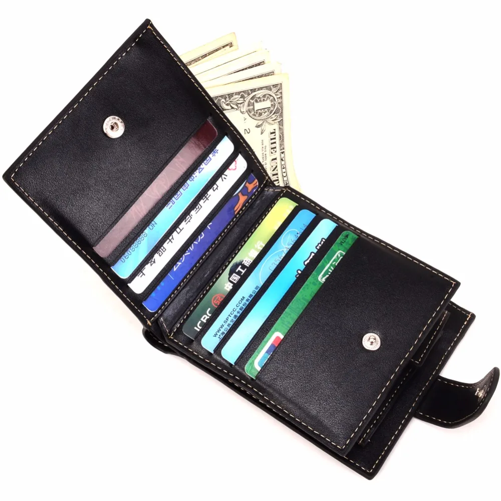 2018 винтажный дизайнерский мужской тонкий мини кошелек из искусственной кожи Hakiki