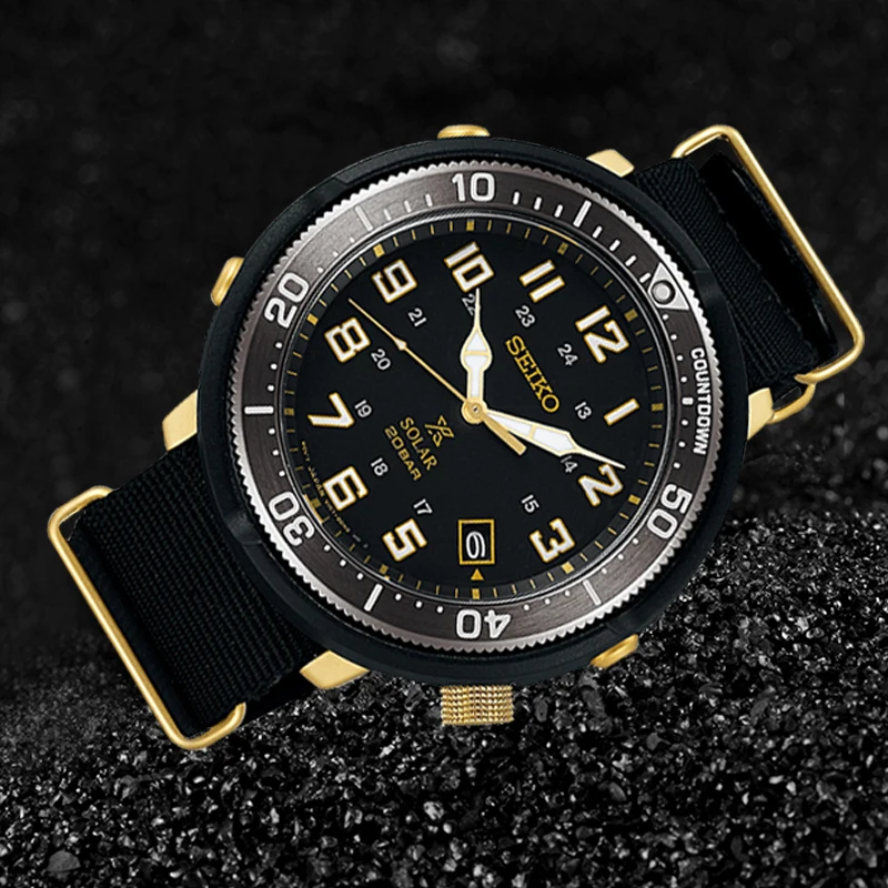 100% оригинальные часы Seiko мужские Prospex серии солнечные энергетические Холст