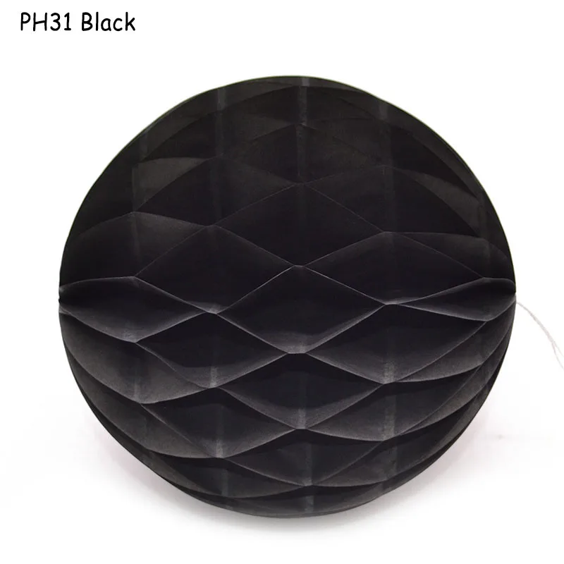 PH31 1 шт. 2 ''-12'' китайские круглые Висячие бумажные сотовые Цветы шары для рукоделия вечерние, свадебные, домашние DIY декоративные бумажные фонари с помпоном - Цвет: PH31
