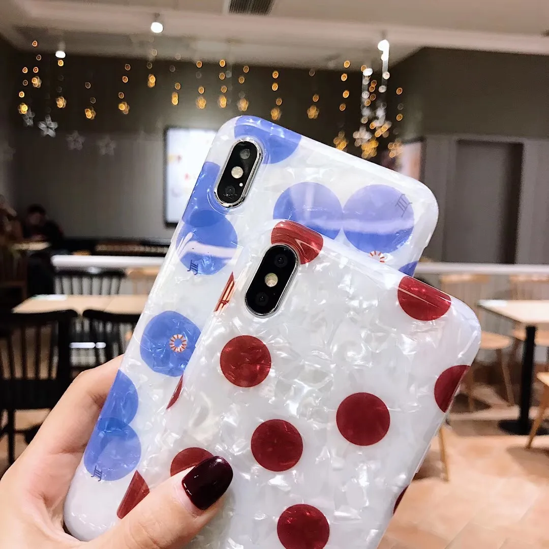 Модные черники корпус чехол для iPhone X XS MAX XR 6 S 7 8plus волновой точки блестящие мягкие