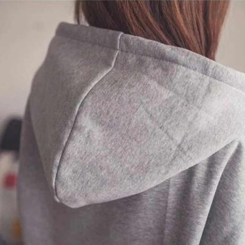 

Fashion Korean Casual Hoodies Women Hooded Sweatshirt Long Sleeve Female Hoodies Sweatshirts Outerwear Coats With Pockets