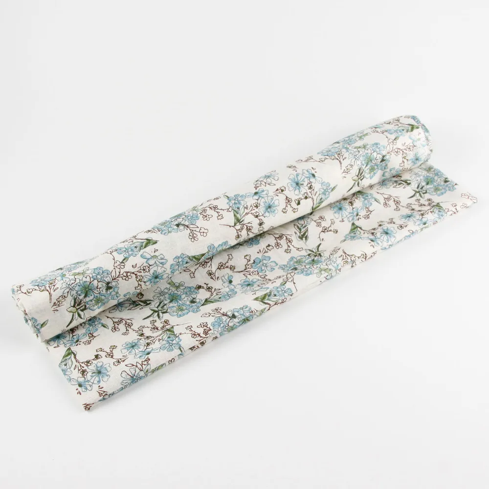 Стеганая Ткань винтажная синяя с цветочным принтом 100% хлопок 0 5 м ширина 156 см|cotton