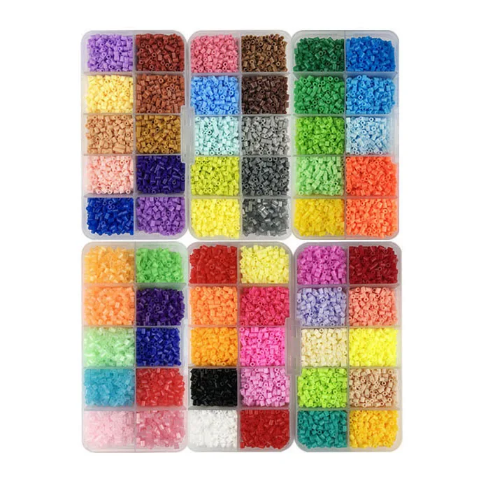 Мини 2,6 Хама бусины 80 цветов на выбор Perler бисер обучающая игрушка предохранитель шарик головоломка 3D для детей - Цвет: 60 gird