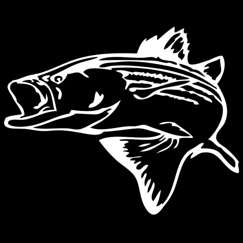 Классические модные автомобильные наклейки рыбка полоса 12 2*15 2 см украшение окна