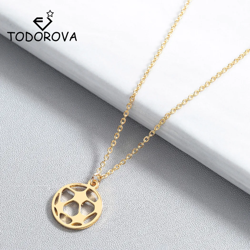 Тоторова небольшой футбольный мяч кулон ожерелье для женщин ювелирные изделия