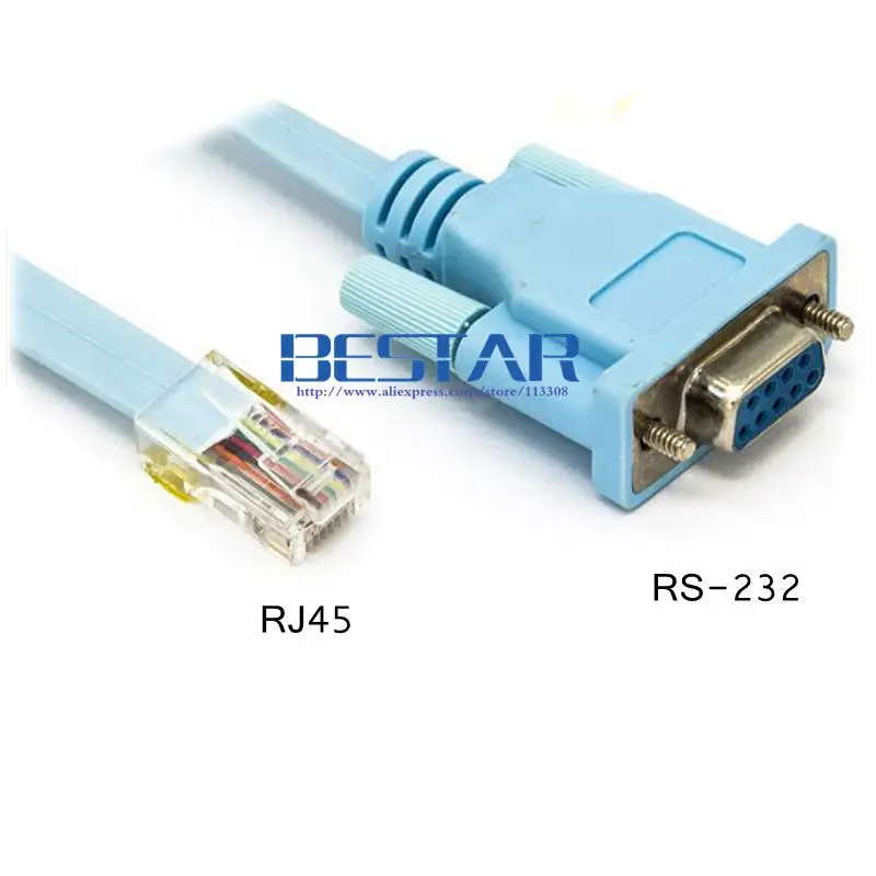 RS 232 RS232 DB9 до RJ45 RJ 45 консоль сетевого маршрутизатора модема с плоским кабелем