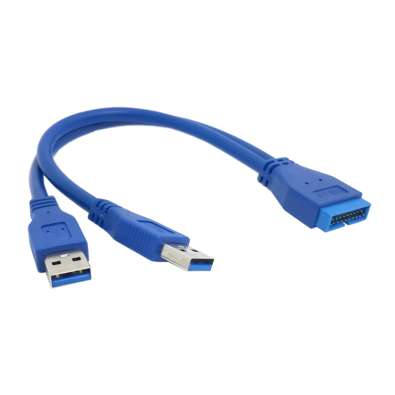 

Cablecc 2 ports USB 3.0 male to 20pin Header internal to external extension cable 0.2m