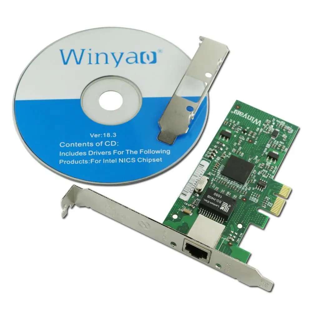 Winyao WY573T PCI-E X1 RJ45 Gigabit Ethernet сетевой адаптер NIC 10/100/1000 м для 82573 1G Lan | Компьютеры и офис