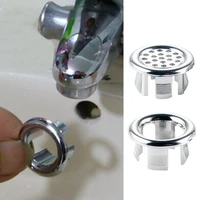 3 style sink round ring overflow spare cover plastic silver plated tidy trim bathroom ceramic basin ceramic pots overflow