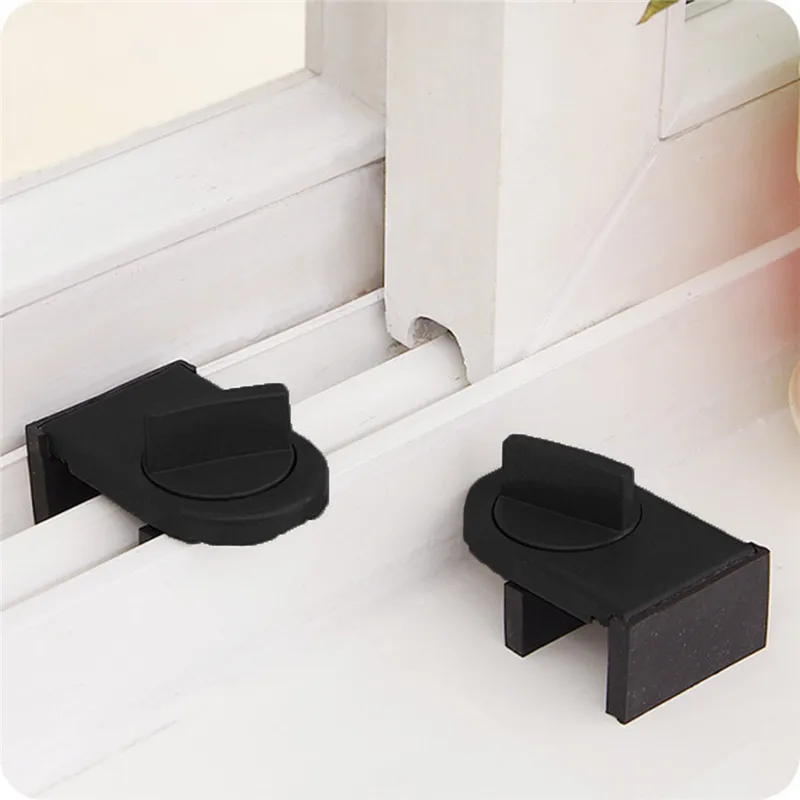 

4 pcs/lot Window Sliding Sash Stopper Locks Security Anti-theft Baby Kids Child Safety Doors Lock
