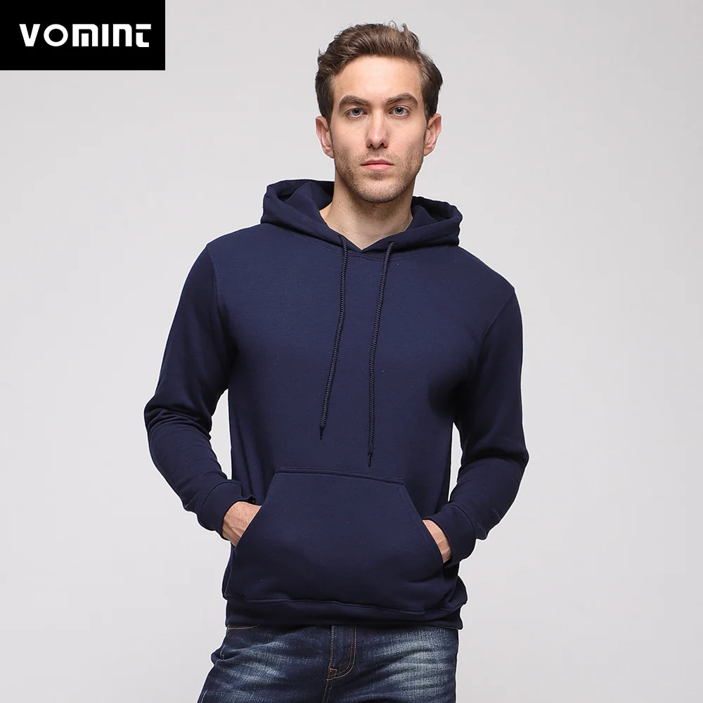 Vomint Новое поступление мужские толстовки с капюшоном одноцветные передним