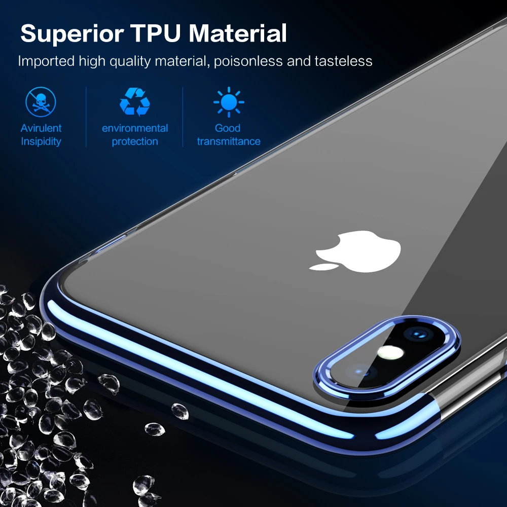 чехол на айфон 7 Роскошный прозрачный для iPhone XS MAX X XR 6S мягкие силиконовые чехлы 8 6
