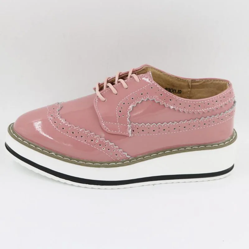 Брендовая женская обувь розового цвета на толстой мягкой подошве оксфорды