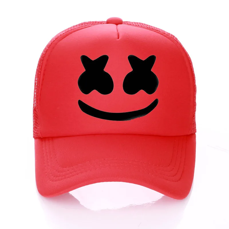 8 Кепка с мордочкой Marshmello, детская бейсболка, Кепка Для Взрослых, солнцезащитная Кепка s, мужские летние черные шапки, регулируемый размер, Детская/унисекс сетчатая Кепка, логотип на заказ - Цвет: 8