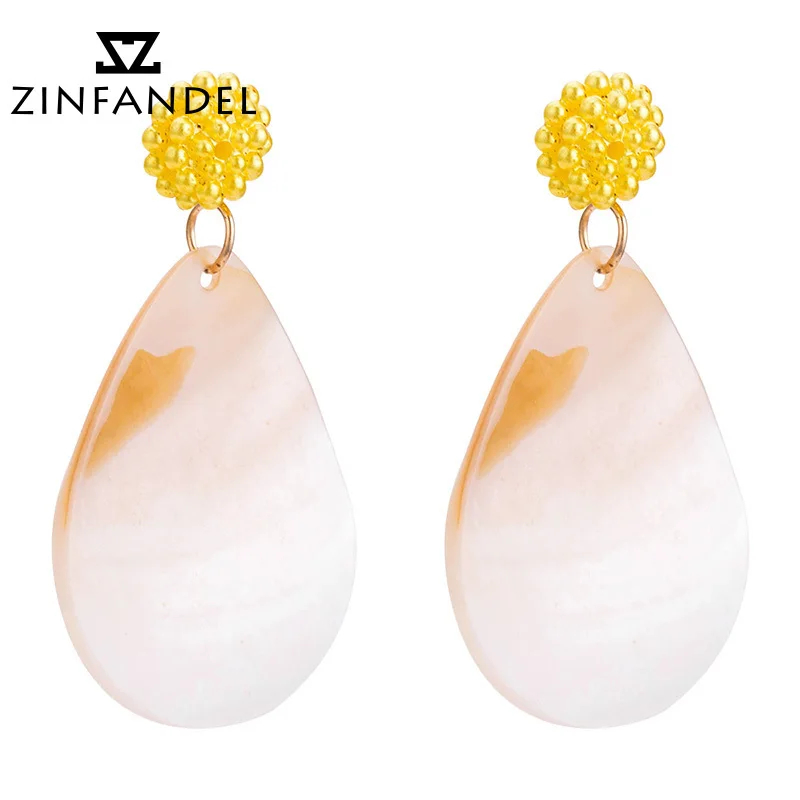 Зинфандел Преувеличение корейской моды Shell Серьги для Для женщин Многоэтажный