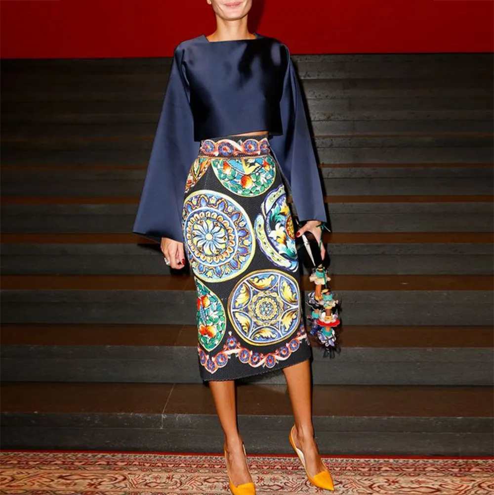 Платье женское винтажное длинное с принтом в стиле ретро большого размера