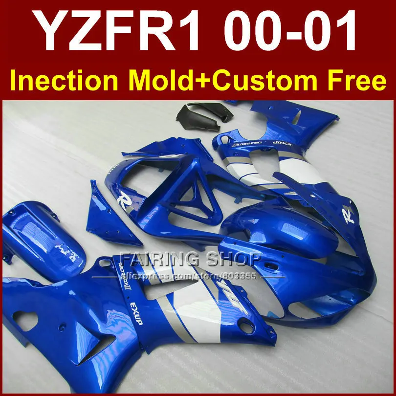 Обтекатели на заказ для YAMAHA YZF1000 из АБС-пластика YZFR1 2000 2001 YZF R1 00 01 впрыск синий