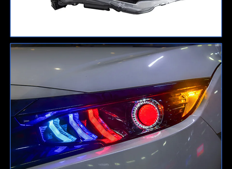 Автомобильный Стайлинг светодиодный головной фонарь для Honda civic G10 X Фары Mustang- Civic светодиодный D2H hid Биксеноновые линзы ближнего света