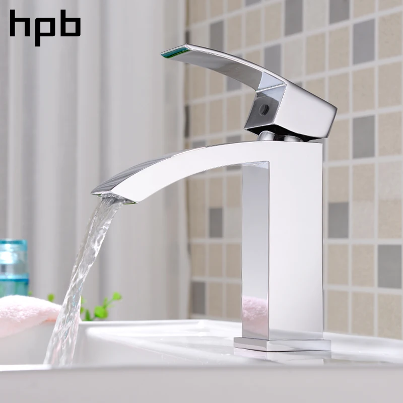 HPB хромированный смеситель для раковины с одной ручкой ванной водопроводный кран