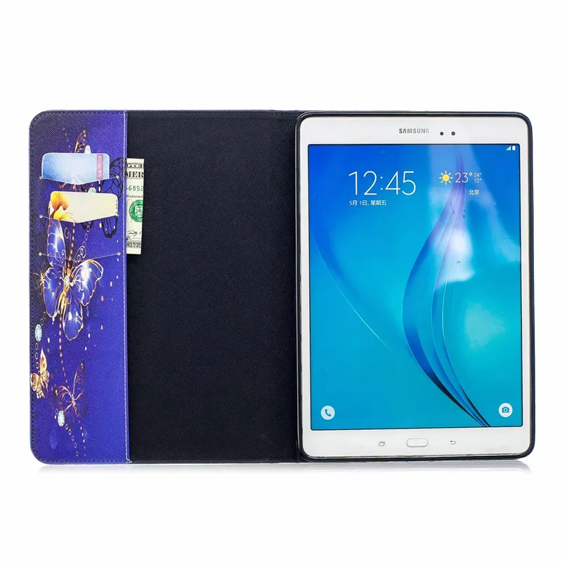 Принт чехол из искусственной кожи с защелкой для Samsung Galaxy Tab A 9,7 T550 T555 умный чехол Funda для Samsung Galaxy Tab A SM-T550 чехол Capa
