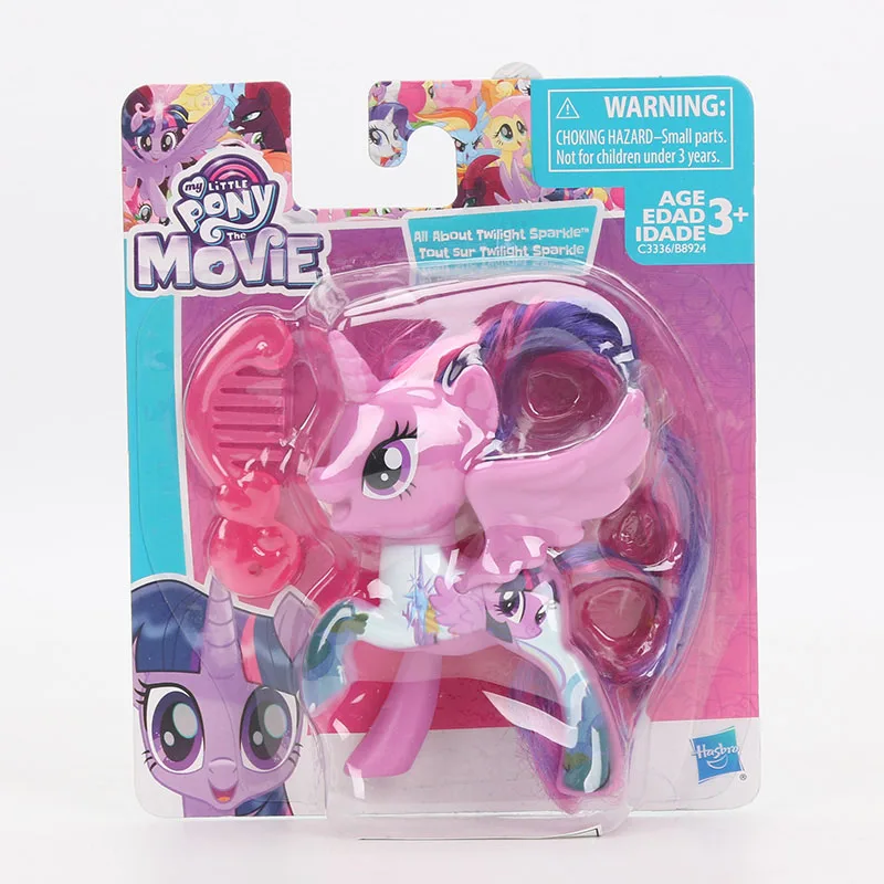 purple pink comb Игрушки My Little Pony friendly is Magic Rarity Эпплджек Флаттершай болельщик ПВХ Фигурки Коллекционная модель куклы - Цвет: purple pink comb