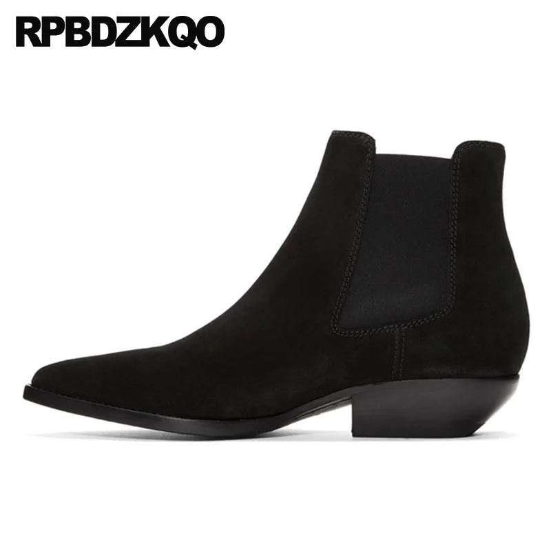 Ковбойские сапоги мужские ковбойские до щиколотки с заостренным носком из