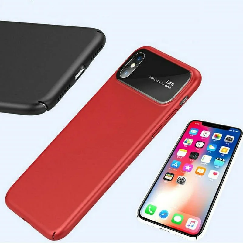 LONEUX Luxury Phone Case For iPhone X Ultra Thin PC Slim Transparent Back Cover 10 Full Shell |