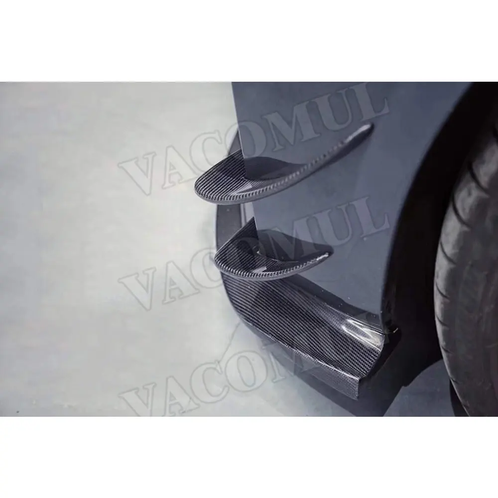 4 шт./компл. боковые ласты для переднего бампера из углеродного волокна защитные