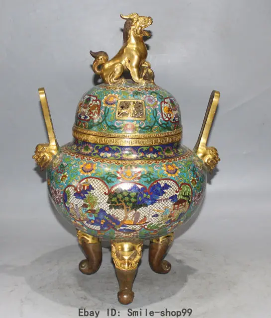 Ремесла Искусство 20 &quotмаркированный китайский из перегородчатой эмали 24K золото